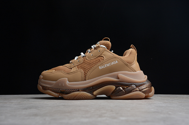 triple s 550 ECBL001948D BA LEN CIAGA TRIPLE S SNEAKERS BROWN BROWN WHITE WOMAN 35 39 MAN 40