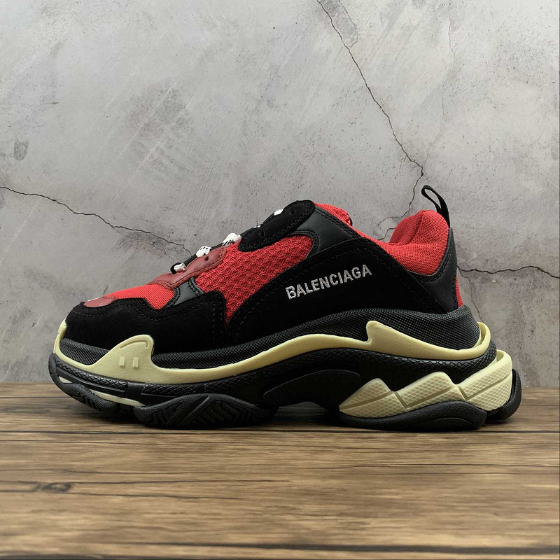 BALENCIAGA TRIPLE S 【470】[ECBA119904F]-[BA﹡LEN﹡CIAGA TRIPLE S SNEAKER DADSHOE BLACK∕BEIGE∕RED]