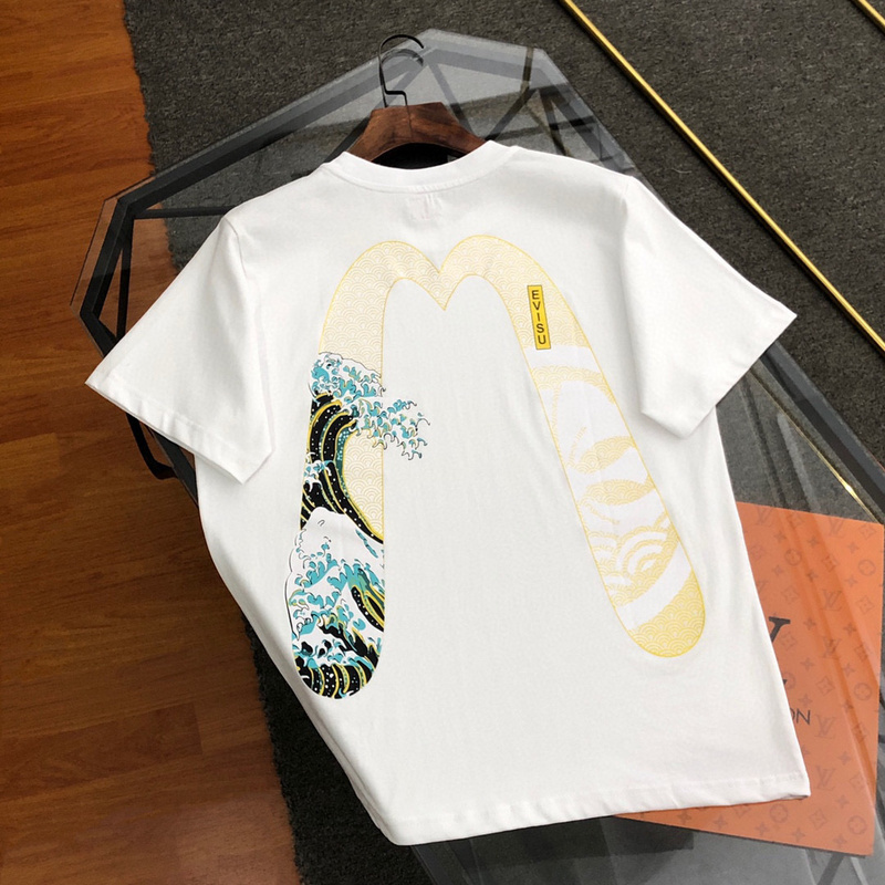 EVISU 1680）EVISU 福神 24新款 大M 海浪 字母 家徽 短袖 短T 潮流 時尚 �