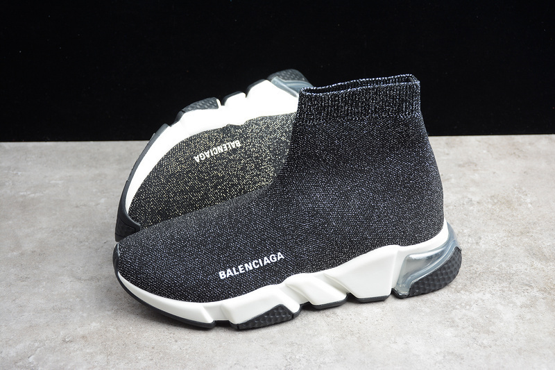 BAL-ENCIA-GA SPEED 【360】[BA-LEN-CIAGA SPEED STRETCH-KNIT MID SNEAKERS GREY∕WHITE]-[WOMAN︰36-39