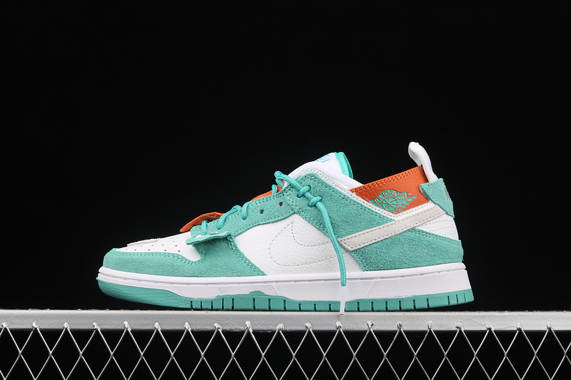 dunk 320 304292 020 SB DUNK LOW CYAN BLUE WHITE ORANGE WOMAN 36 39 MAN 40 45 4FF6