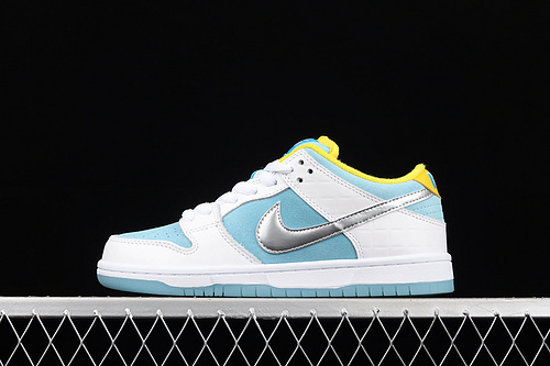 dunk 330 DH7687 400 FTC X DUNK LOW SB LAGOON PULSE METALLIC SILVER SPEED YELLOW UNISEX 36 46