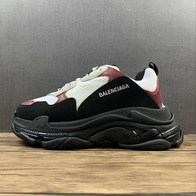 BALENCIAGA TRIPLE S 【550】[BA﹡LEN﹡CIAGA TRIPLE S SNEAKERS BLACK∕WHITE∕RED]-[WOMAN︰35-39]-[MAN︰4