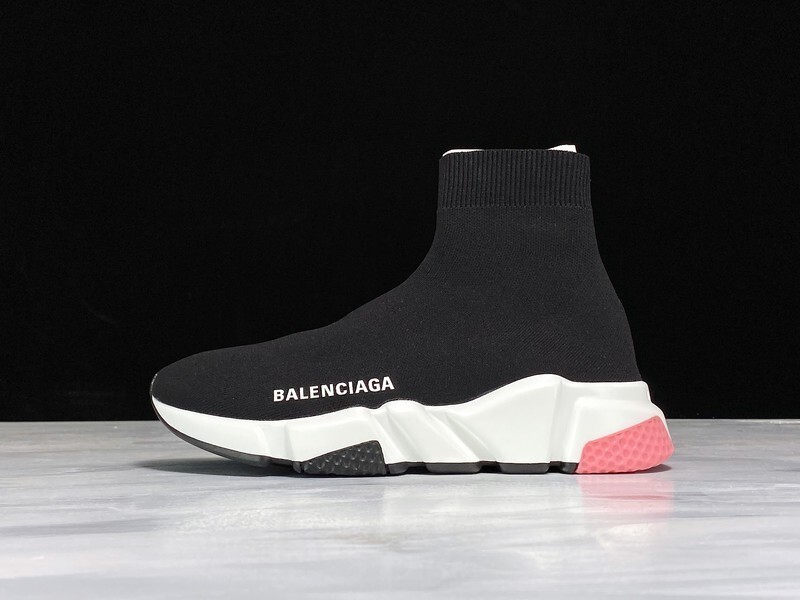 BAL-ENCIA-GA SPEED 【430】[H12 SPEED STRETCH-KNIT MID SNEAKERS BLACK∕WHITE]-[WOMAN︰35-39](99CD)