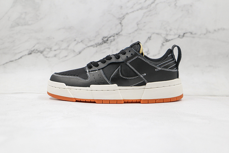 dunk 300 CK6654 002 SB DUNK LOW DISRUPT BLACK GUM BLACK WHITE LIGHT GUM BROWN UNISEX 36 45 31