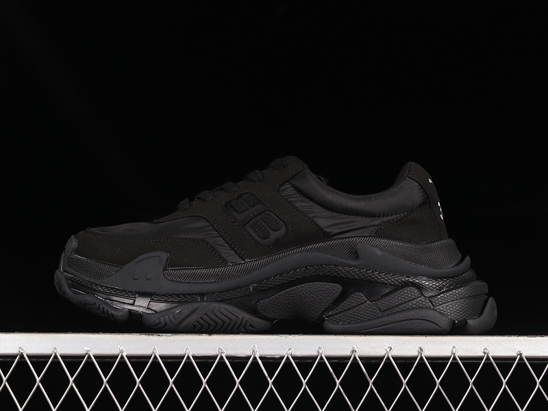 triple s 500 W3CU11000 BA LEN CIAGA TRIPLE S SNEAKERS BLACK BLACK WHITE WOMAN 35 39 MAN 40 46