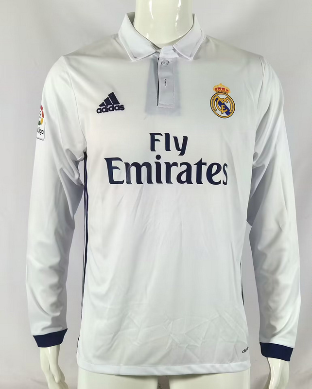 vintage Real madrid LS retro soccer jerseys 2016 17 maglia calcio maillot football cami