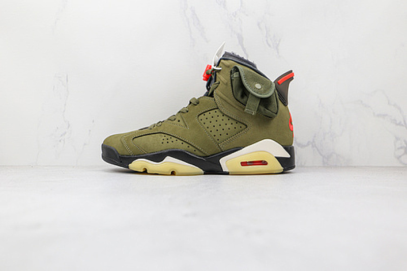 jordan 6 550 CN1084 200 TRAVIS SCOTT X AIR JORDAN 6 MEDIUM OLIVE BLACK UNIVERSITY RED MAN 40