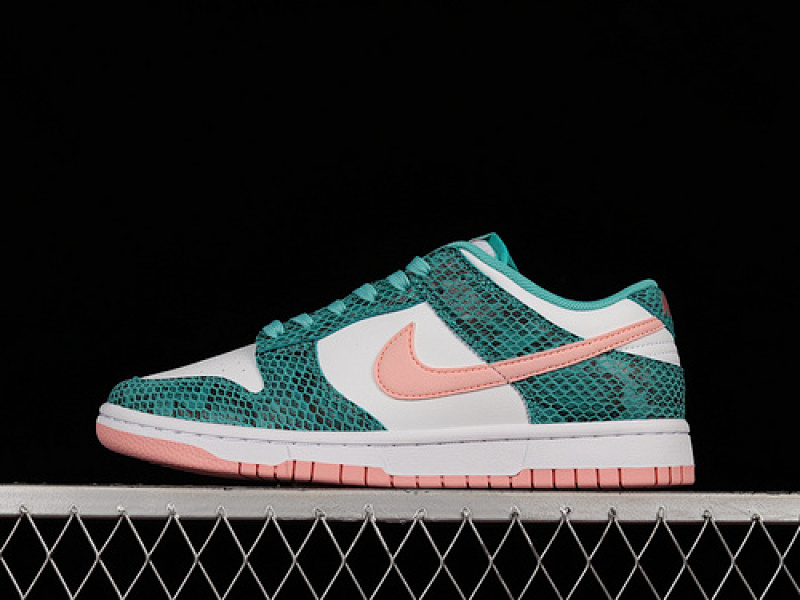 dunk 330 DR8577 300 DUNK LOW WASHED TEAL SNAKESKIN WHITE BLEACHED CORAL BLACK UNISEX 36 47.5