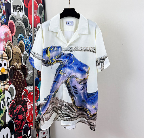 casablanca 7 CASABLANCA Silk Shirt Top Version AA82