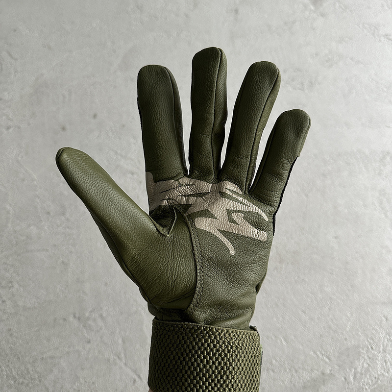 goat 115 Genuine cowhide green leather gloves1EEA