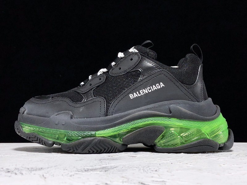 triple s ECBA601084A PK TRIPLE S SNEAKER DADSHOE BLACK BLACK GREEN MAN 39 45 84DD