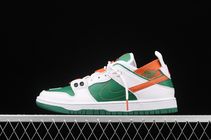 dunk 320 304292 040 SB DUNK LOW WHITE GREEN ORANGE WOMAN 36 39 MAN 40 45 EDFD