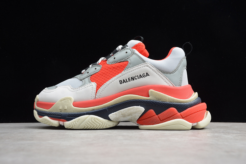 triple s 470 ECBA700336A GZ TESS.S.GOMMA SNEAKER GREY RED BLACK WOMAN 35 39 MAN 40 45 17AB