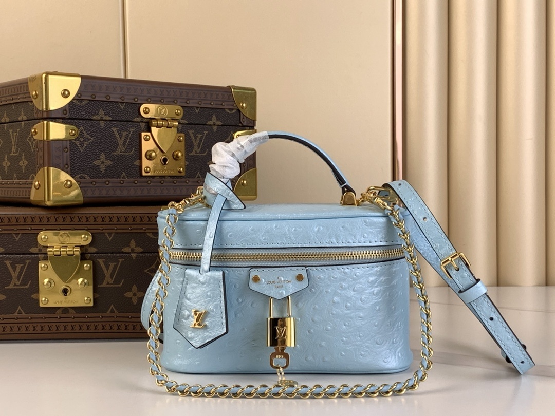 LV-Handbags N85820 Light Blue (ostrich print)(7626)