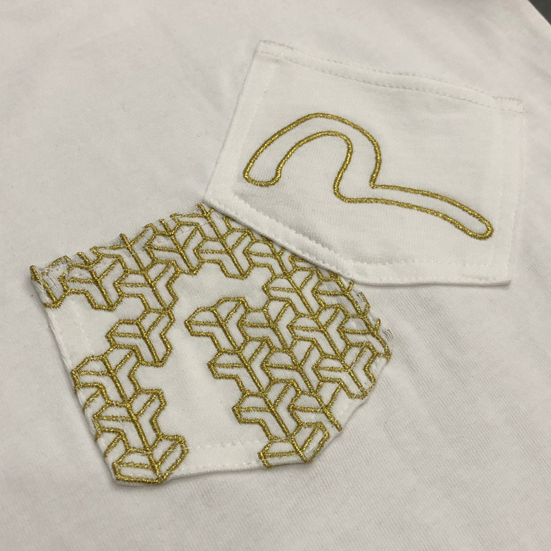 EVISU 1680）EVISU 福神 24新款 多口袋 刺繡 海浪 鯽魚 字母 短袖 短T 潮