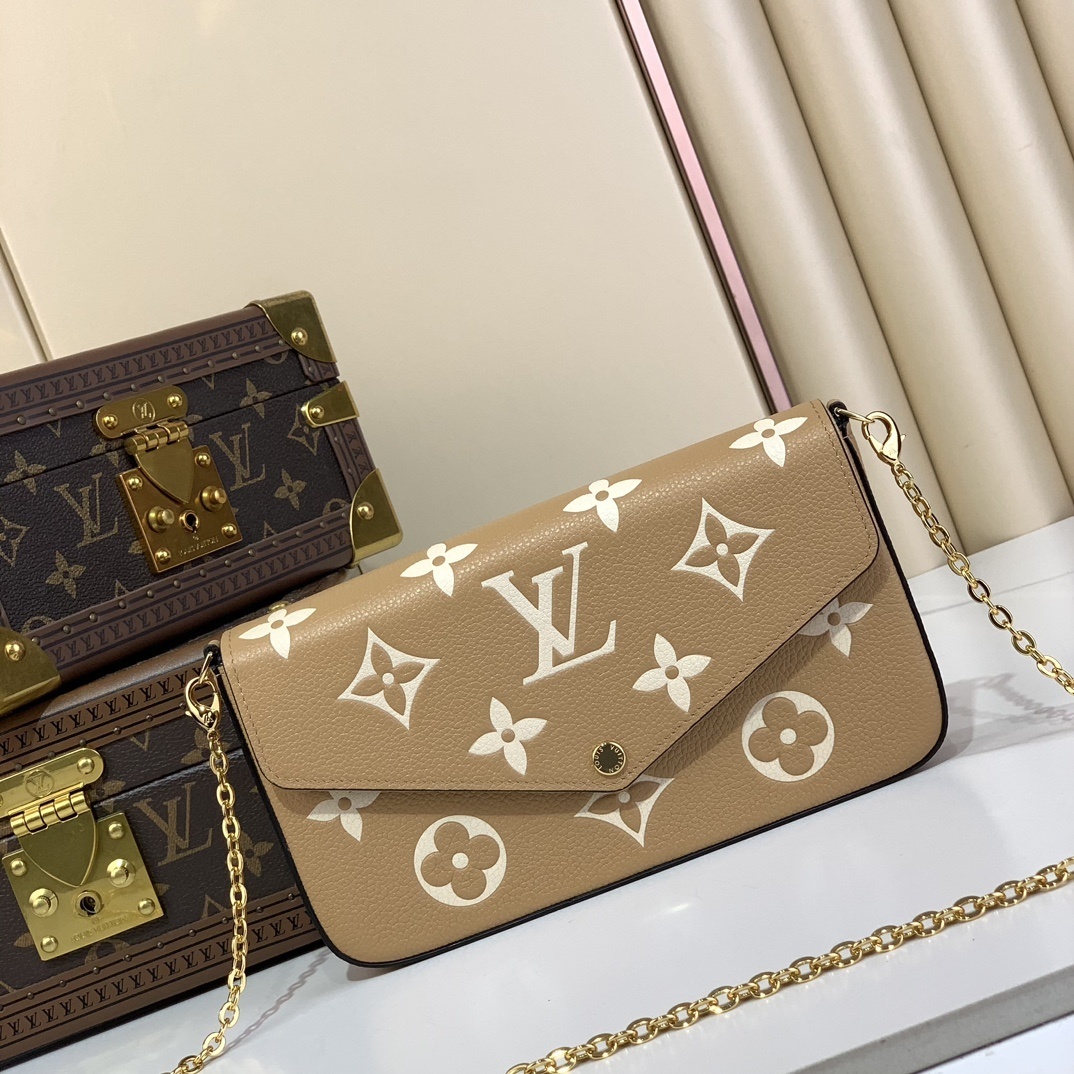 LV-Handbags M61276 12754 Light brown∕silk screen(6772)