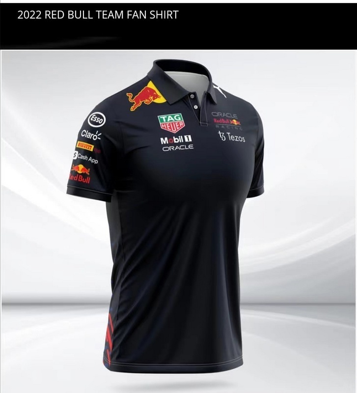 mercedes Red B ull team 2022 F1 blue polo shirtD77B