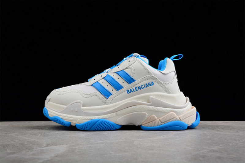 triple s 550 W2RB10562 BA LEN CIAGA TRIPLE S SNEAKERS X AD WHITE WHITE BLUE WOMAN 35 39 MAN 4