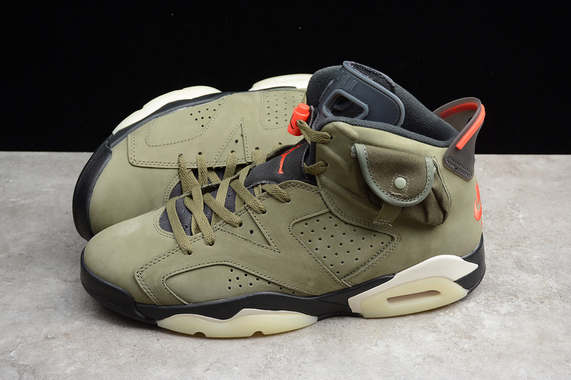 jordan 6 155 153 164 CN1084 200 TRAVIS SCOTT X AIR JORDAN 6 MEDIUM OLIVE BLACK UNIVERSITY RED