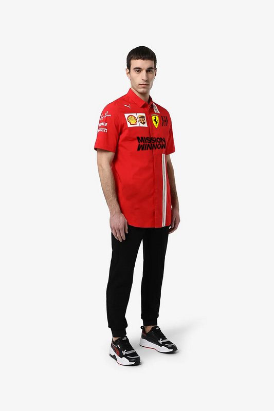 mercedes Ferrari Team 2021 red polo shirts9D82