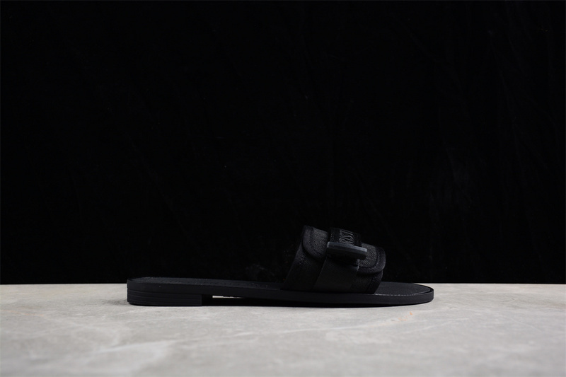 Sandal 【240】[EMBROIDERED VELCRO PATCH SLIPPERS BLACK]-[WOMAN︰35-40] 2FCB