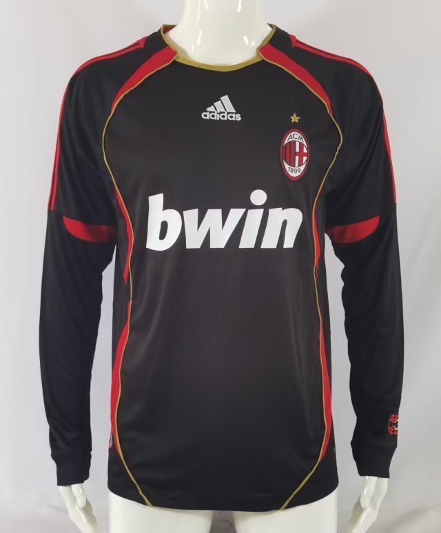 retro jersey AC Milan LS retro soccer jerseys 2006 07 maglia calcio maillot football ca