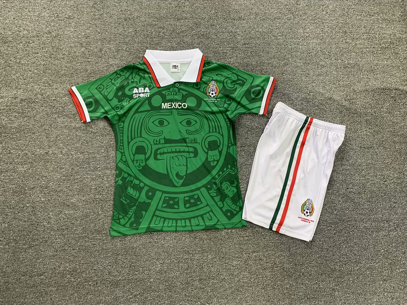 retro jersey Mexico retro Kids sets1998 maglia calcio maillot football camisetas futbol0358