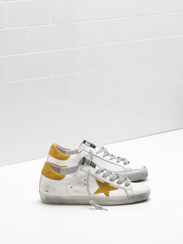 golden goose SUPERSTAR Sneakers G33WS590.H11 Upper in calf leather Suede star(A9F5)