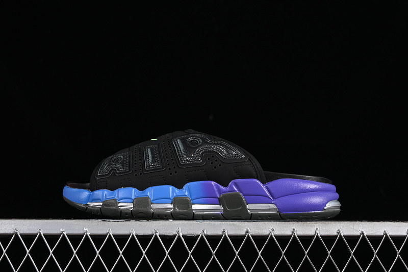Sandal 【210】[FN8893-034]-[AIR MORE UPTEMPO SLIDE BLACK∕PACIFIC BLUE∕PSYCHO PURPLE∕SHOCK