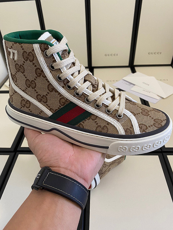 GUCCI SHOES GUCCI TENNIS 1977 HIGH TOP SNEAKER 627838( 160USD)(5AAE)
