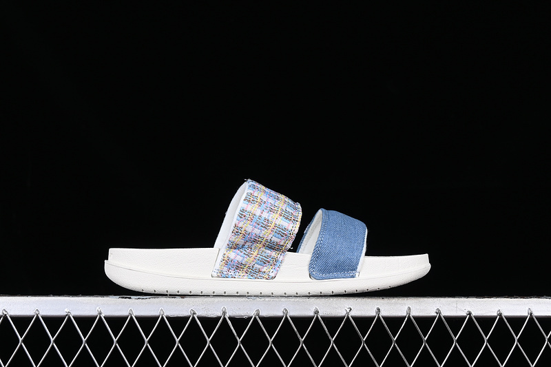 Sandal 【155】[FJ7742-121]-[OFFCOURT DUO SLIDE JUST DO IT WHITE∕BLUE]-[WOMAN︰36-39] 97CF