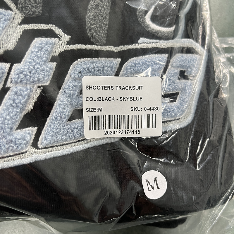 trapstar 380 Shooters Hooded Tracksuit BLACK SKYBLUE DCF9