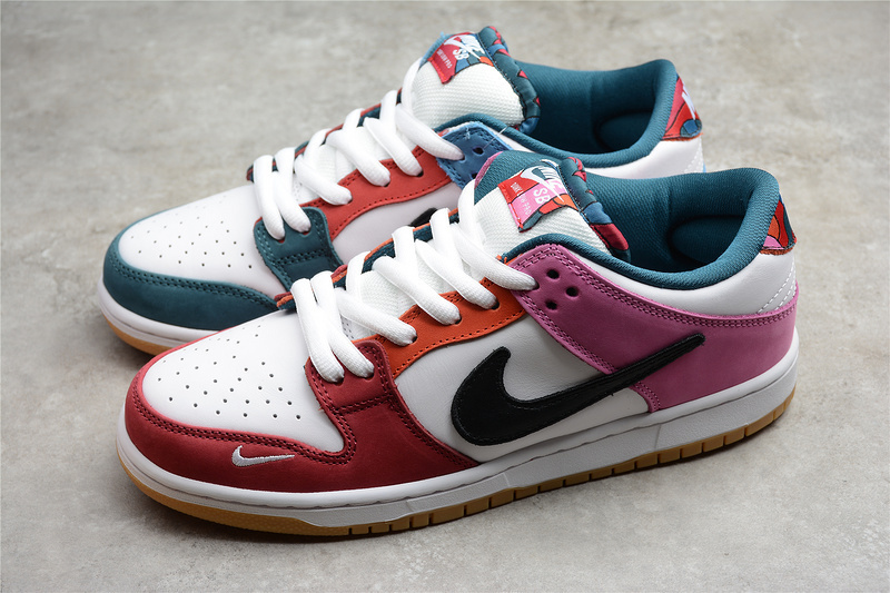 dunk 420 DH7695 100 PARRA X SB DUNK LOW WHITE MULTI COLOR WOMAN 36 39 MAN 40 47.5 B963