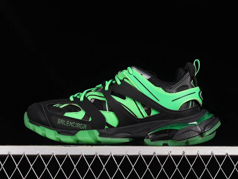 BALENCIAGA TRACK 【550】[W3RL11035]-[BA﹡LEN﹡CIAGA TRACK TESS S.GOMMA SNEAKER BLACK∕BLACK∕GREEN]-