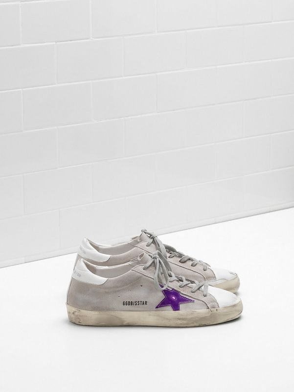 golden goose SUPERSTAR Sneakers G32WS590 Calf suede upper Toe in goatskin Star in worn effect