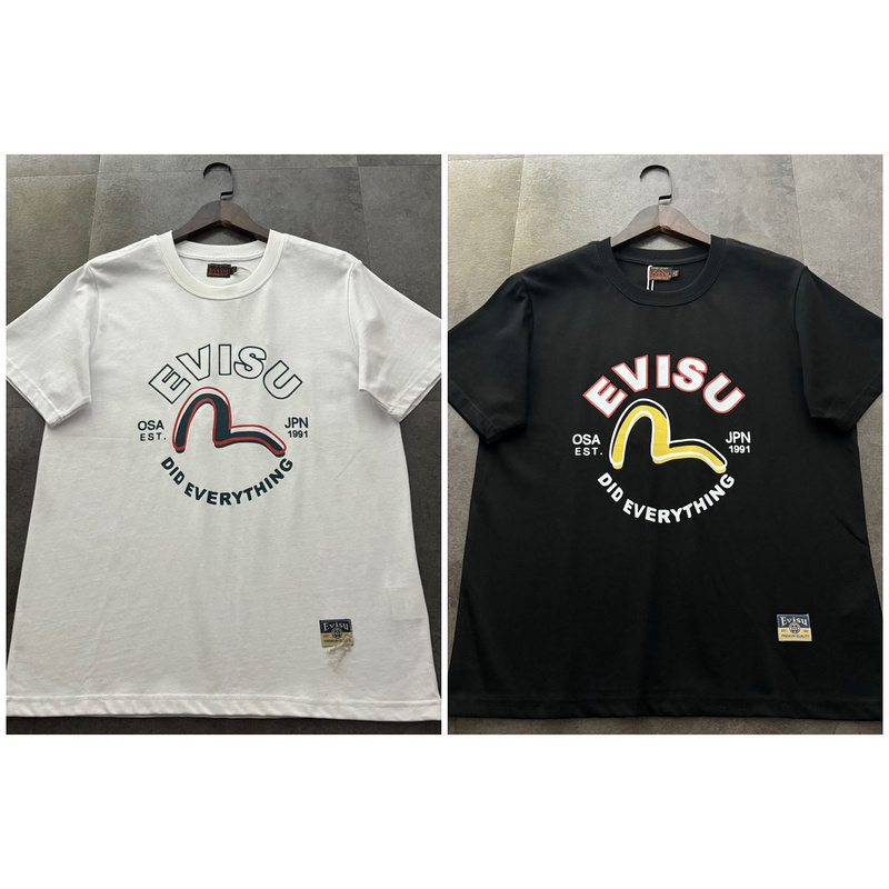 EVISU 1580）EVISU 福神 25新款 圓圈 字母 海鷗 短袖 短T 時尚 潮流 魚839