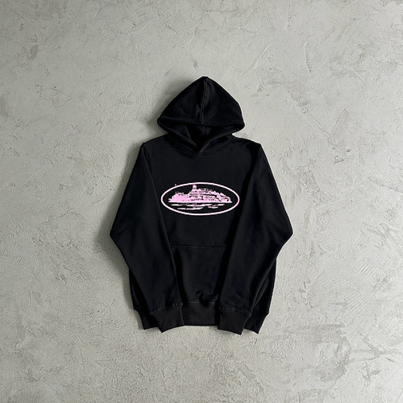 goat 205 Black pink Alcatraz logo hoodie8BEC