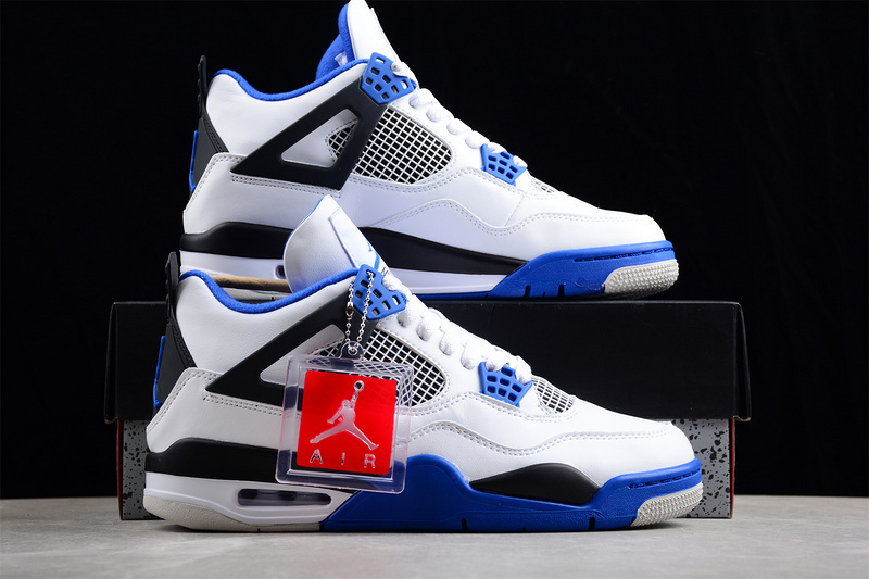 jordan 6 340 308497 117 AIR JORDAN 4 RETRO MOTORSPORTS WHITE GAME ROYAL BLACK MAN 40 48 AC40