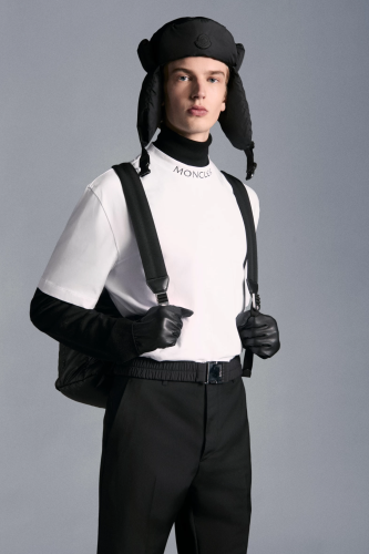 MONCLER TSHIRT -MONCLER Rubberized print t-shirt