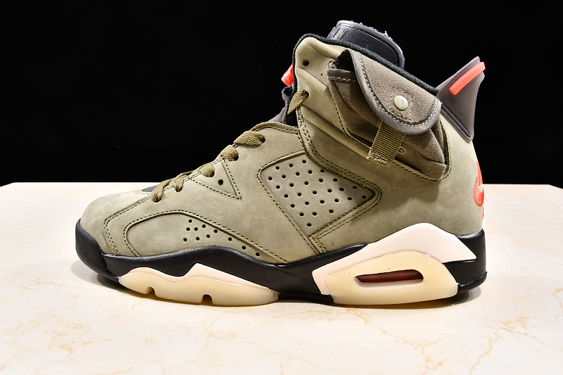 jordan 6 162 160 171 CN1084 200 TRAVIS SCOTT X AIR JORDAN 6 MEDIUM OLIVE BLACK UNIVERSITY RED