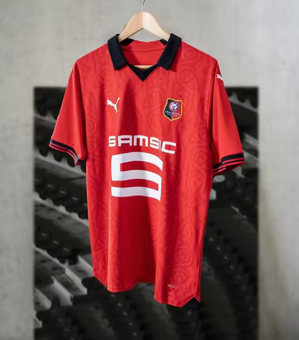 jersey 23∕24 Rennes Home Soccer Jerseys(20D1)