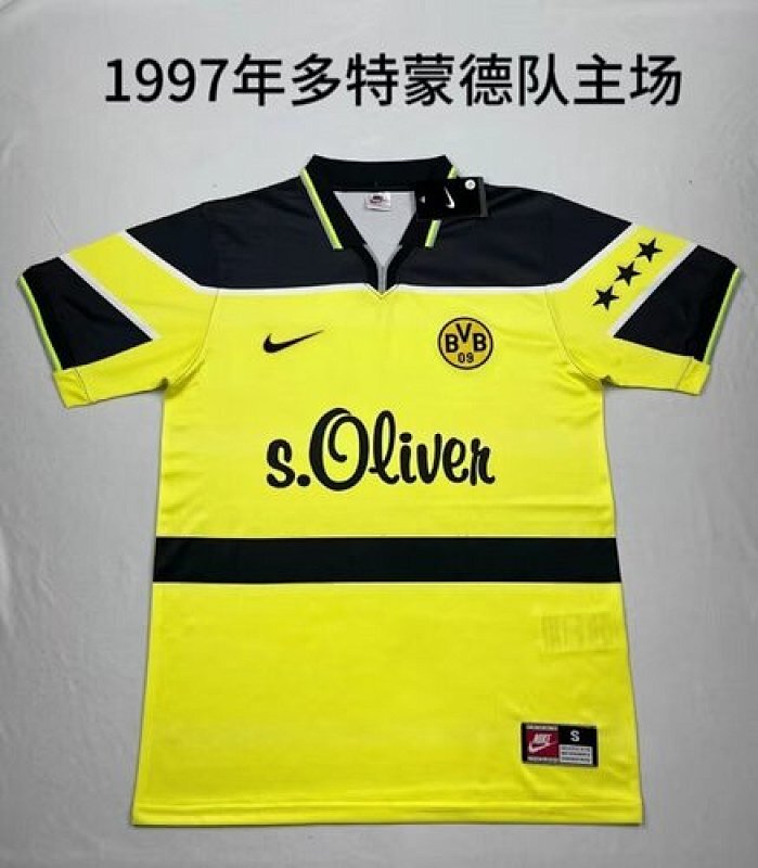retro jersey Dortmund home retro jerseys 1997 maglia calcio maillot football camisetas futbol