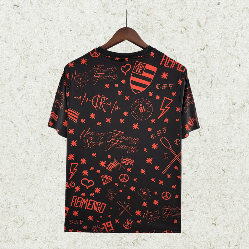 2223 Flamengo Pre-match Black Red soccer jersey Camiseta de futebol camisas de time