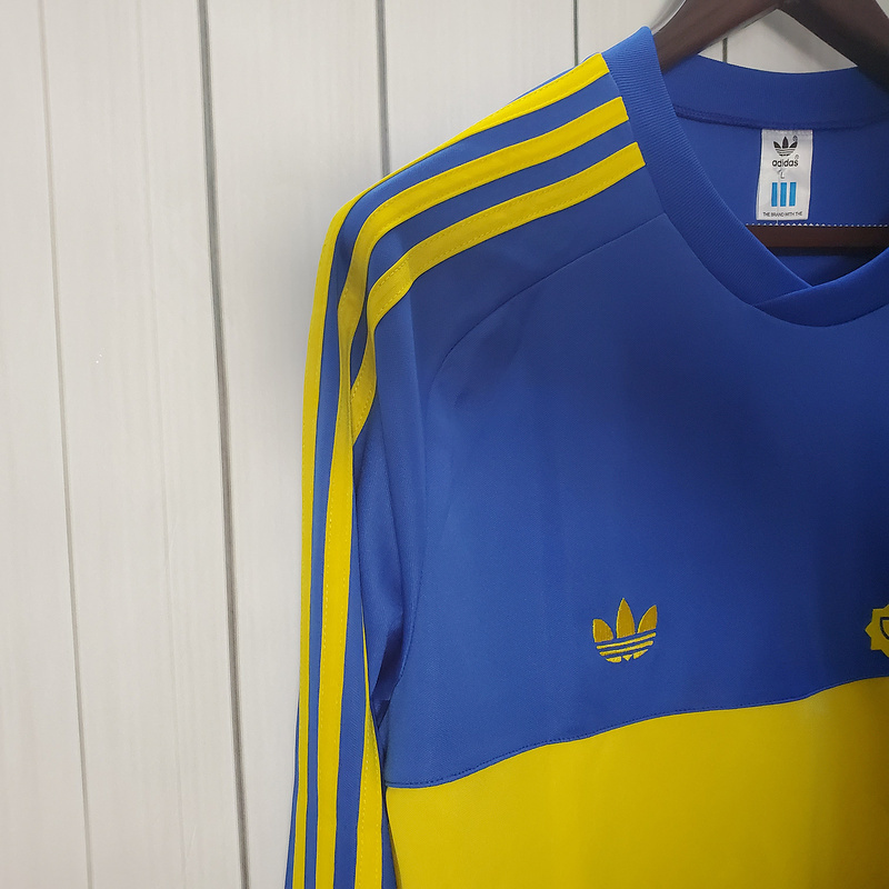 Retro Long sleeve 1981 Boca Juniors home S-XXL(5B75) camisas de time