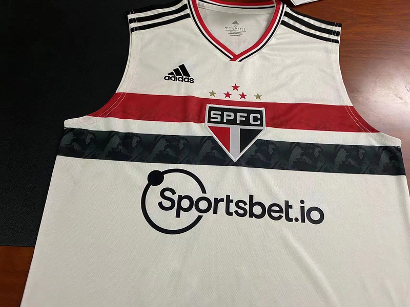 2223 São Paulo home vest soccer jersey Camiseta de futebol Footbalyupoo camisas de time