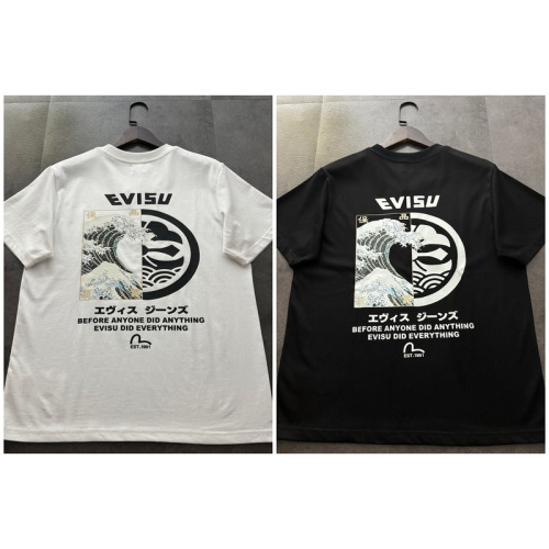 EVISU 1580）Evisu 福神 25新款 海浪 家徽 字母 日文 短袖 短T 時尚 潮流