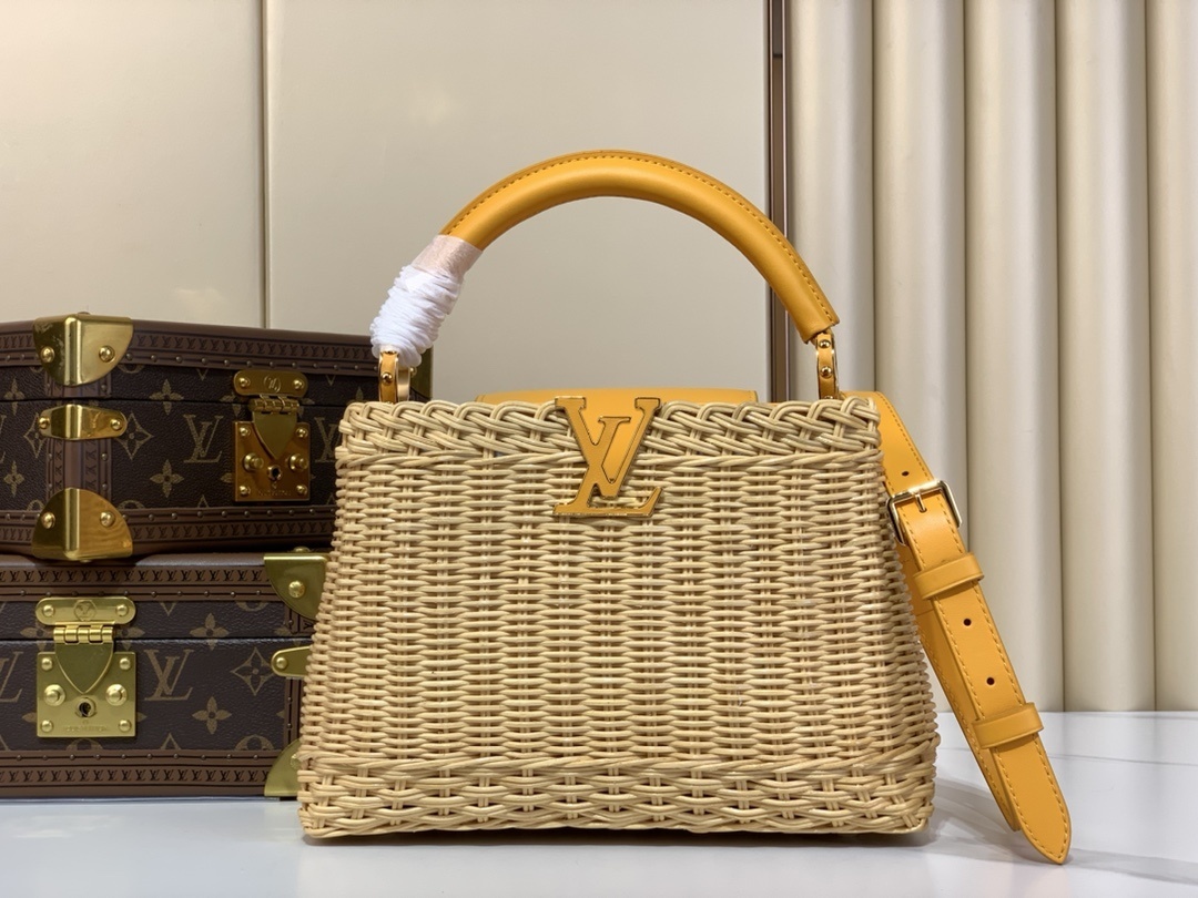 LV-Handbags m11617 Brown m24976 Yellow (woven)(7F89)
