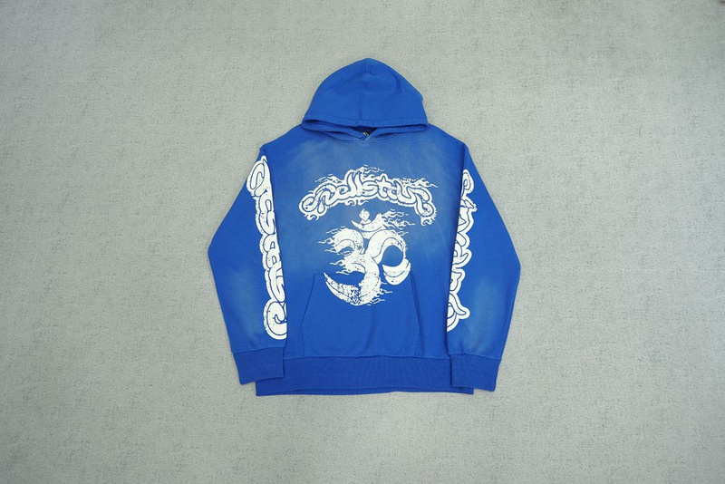 ￥208 Hellstar Blue Yoga Hoodie(997E) hellstar