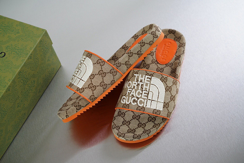 GUCCI SHOES Men's The North Face x Gucci GG slide 679904(120usd)(91D2)